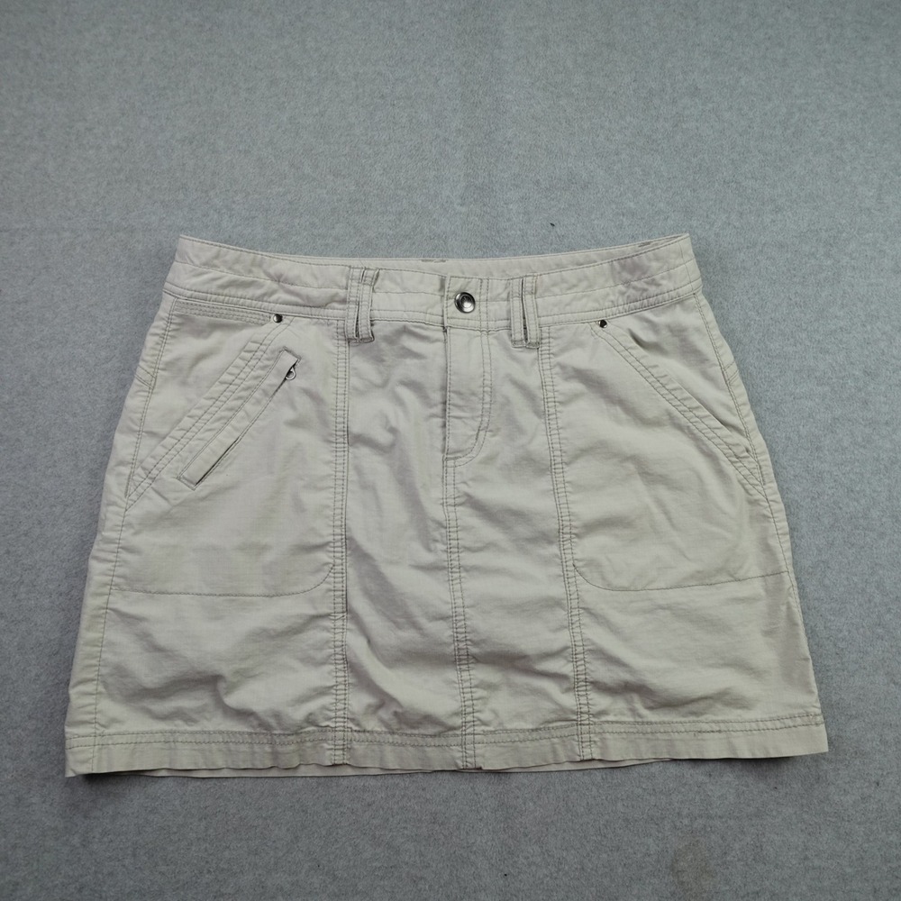 Title Nine Skort Womens 8 Beige Hiking Outdoor Active Ripstop Skirt